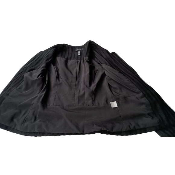 Ribbed Lady Jacket by DREW Black Size XS Zip Front Lined Classic Career USA Made - Picture 6 of 13